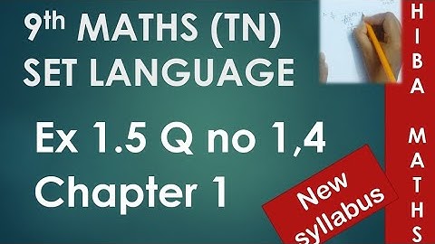9th maths chapter 1 exercise 1.5  question 1,4  Venn Diagram sums tn samacheer Hiba maths