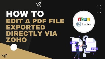 How to Edit a PDF File Exported directly via Zoho | Zoho Invoice Tutorials