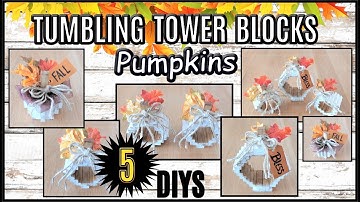 BRILLIANT NEW FALL TUMBLING TOWER BLOCKS PUMPKINS II EASY FALL DIYS II HIGH END LOOK FOR LESS II
