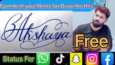Akshaya Name Signature Calligraphy Status | How to Cursive write with cut Marker #akshaya @Akshaya