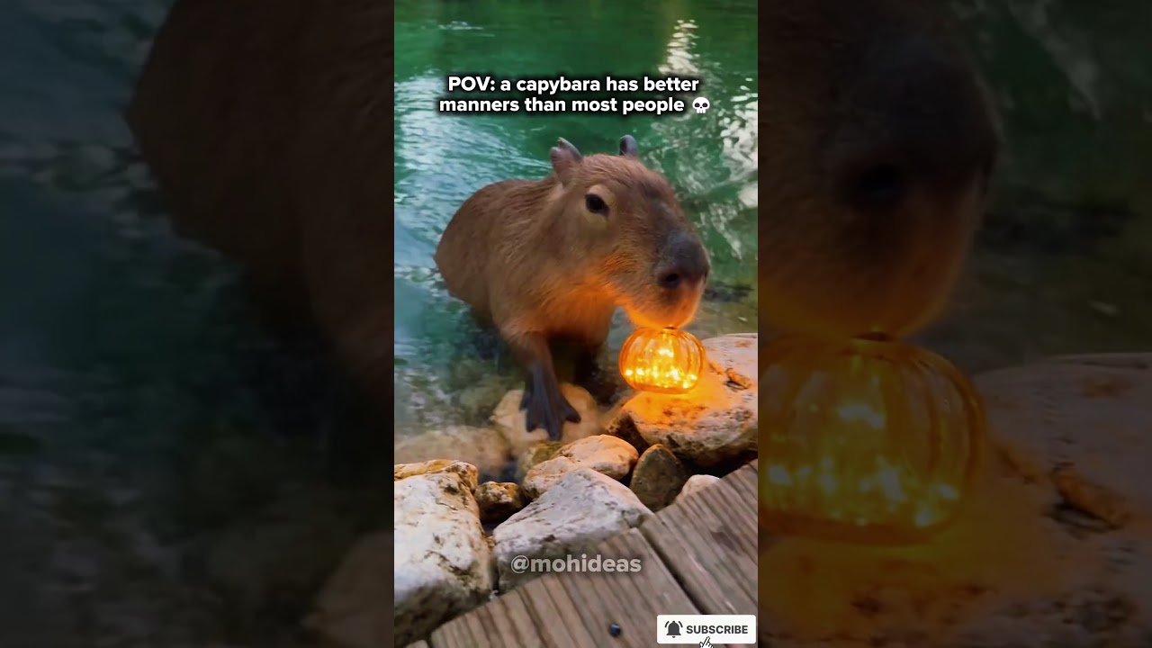This Capybara Returns Kid's Pumpkin… With a Little#usa