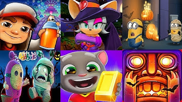 Oddbods Turbo Run VS Despicable Me Minion Rush  Sonic Dash Subway Surfers Mexico TalkingTom Gold Run