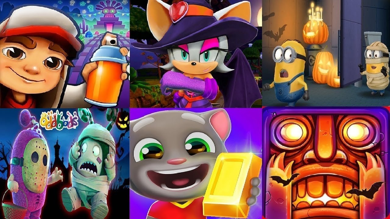 Oddbods Turbo Run VS Despicable Me Minion Rush  Sonic Dash Subway Surfers Mexico TalkingTom Gold Run