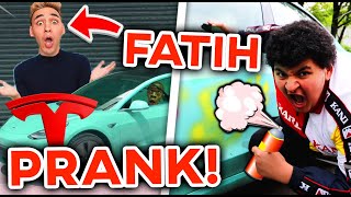 🤬FATIH’S AUTO ZERSTÖREN PRANK (TESLA) | RACHE | Can Wick