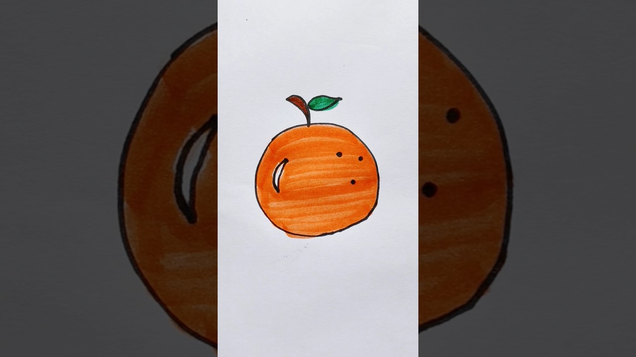 Orange 🍊 Easy Drawing for kids 