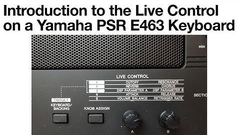 Intro to Live Control on a Yamaha PSR E463 Keyboard