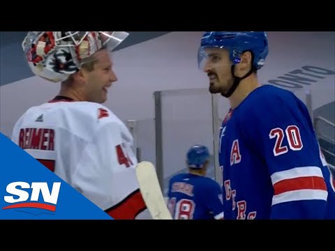 Hurricanes And Rangers Exchange Fist Bumps In Lieu Of Handshake Line