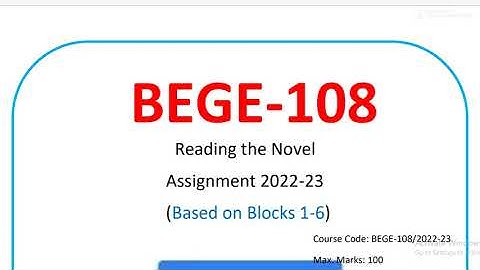 BEGE 108 Solved Assignment Session 2022-2023 // Unacademy W // IGNOU SOLVED ASSIGNMENT 2022 to 2023