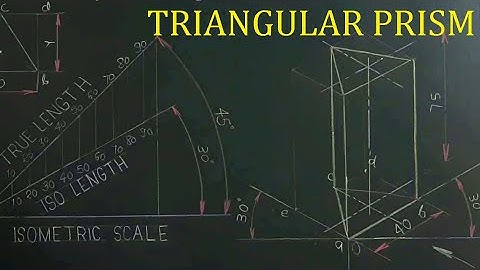 Isometric Projection Of Triangular Prism in Engineering Graphics (Part-2)