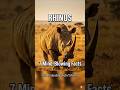 Mind blowing facts about Rhinos.. #RhinoFacts #shorts  #AnimalFacts  #AfricanWildlife #SaveTheRhino