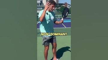 How to hit a return of serve with your BACKHAND #pickleball #pickleballtips #shorts