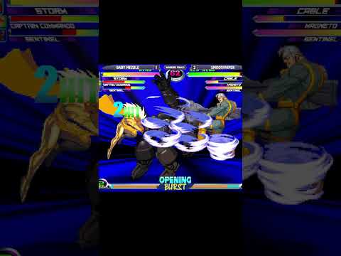 MvC2: Smoothviper - Cable Invincibility + Sent Meat Shield 2x AHVB 61 hit 65% Combo .:11.2.24:.
