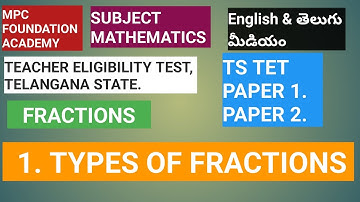 1. TYPES OF FRACTIONS.                  (E/M,T/M) FRACTIONS