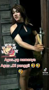 kocak parah!!! pria ini jadi wanita memanggil nama agus lucu banget 😂😂