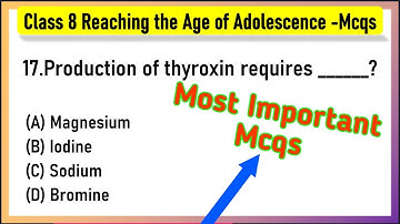 MCQ Questions for Class 8 Science Chapter 10 Reaching the Age of Adolescence with Answers