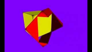 A cube through a cube of the same size