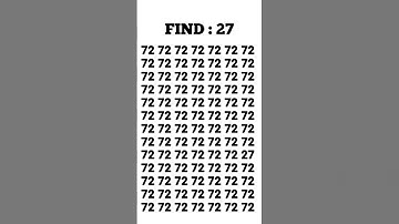 Try to find this number 👉 27 within 5 seconds #shorts #yoytubeshorts