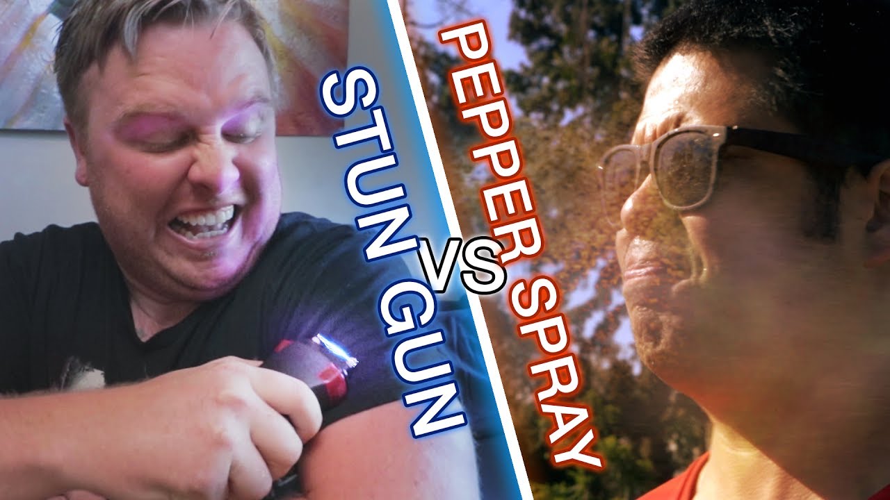 Taser Vs Pepper Spray Self Defense Weapons Tested Warning Don T Try This Youtube