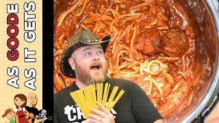 Instant Pot Spaghetti with Home Made Meatballs