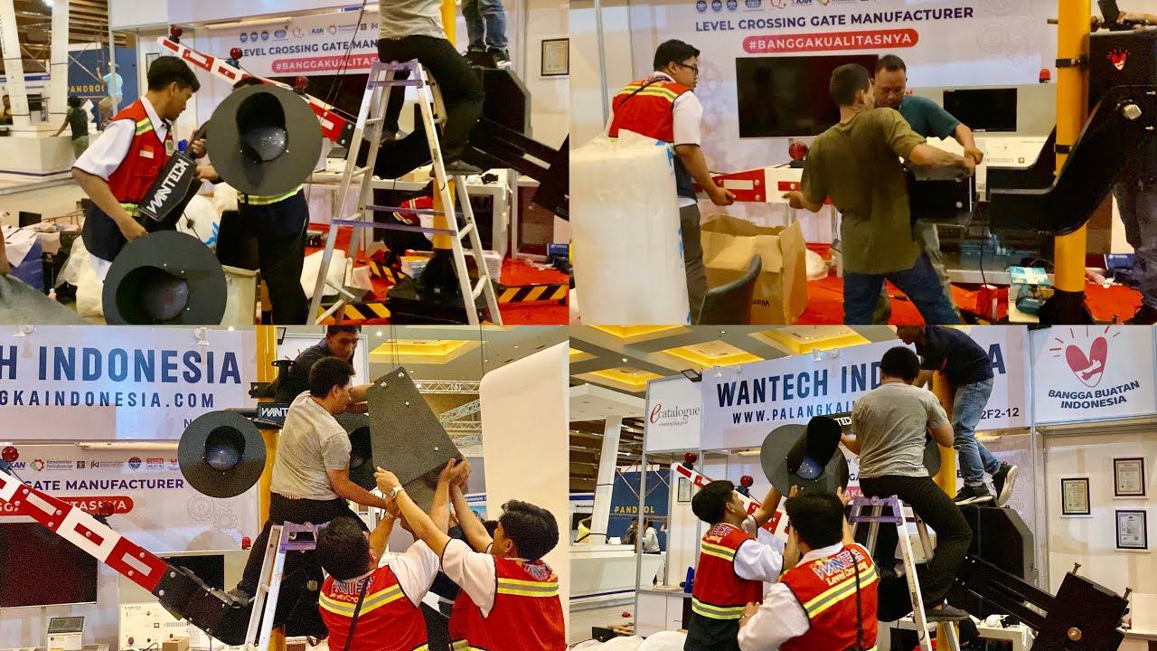 WOW!, Beginilah proses pembongkaran palang pintu Kereta api model Wantech di Jiexpo Kemayoran