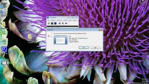 how  delete File in Computer and not show in recycle bin in window 7