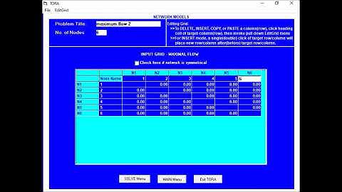 Maximum Flow Problem 2 by Tora