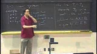 Lec 4, Vector Algebra, Square Systems, Interpretations of 3x3 Systems Exceptions and Possibilities
