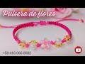 Gana dinero rápido con pulsera de hilo con flores y perlas