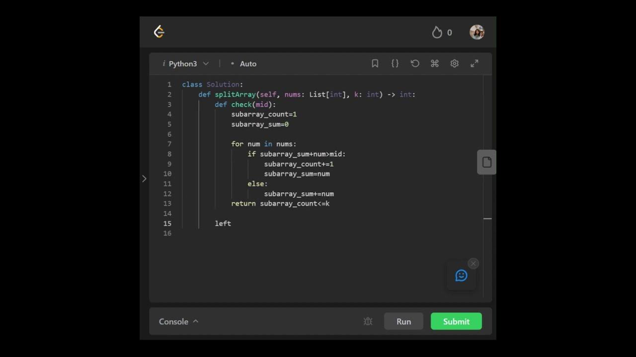Split Array Largest Sum with Python - YouTube