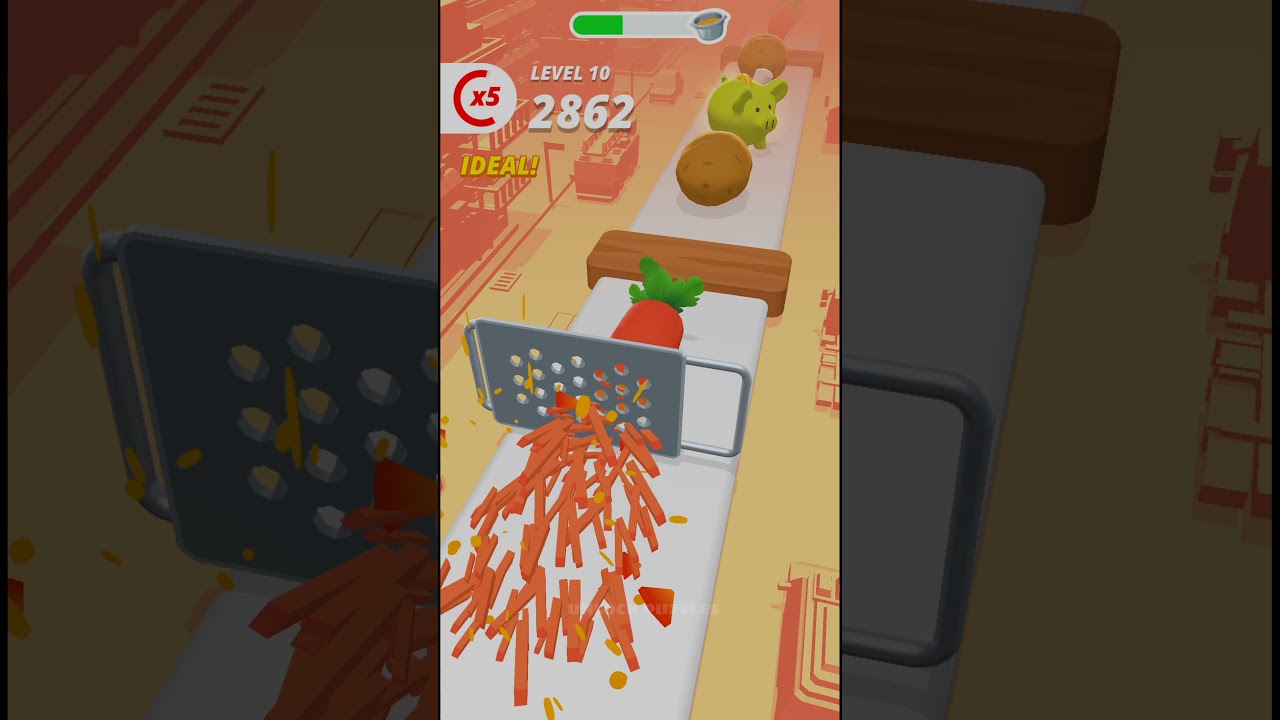 PERFECT SLICES - Gameplay Max Levels Unlock Puzzles