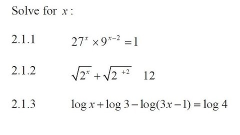 Mathematics N3 Exponents and Logarithms April 2015 @mathszoneafricanmotives