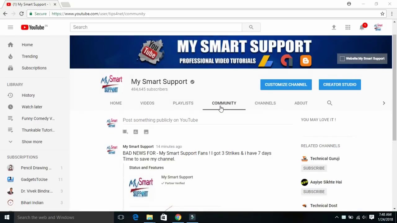 Please Help , My Smart Support (Dharmandra Sir) got Copyright strikes ...
