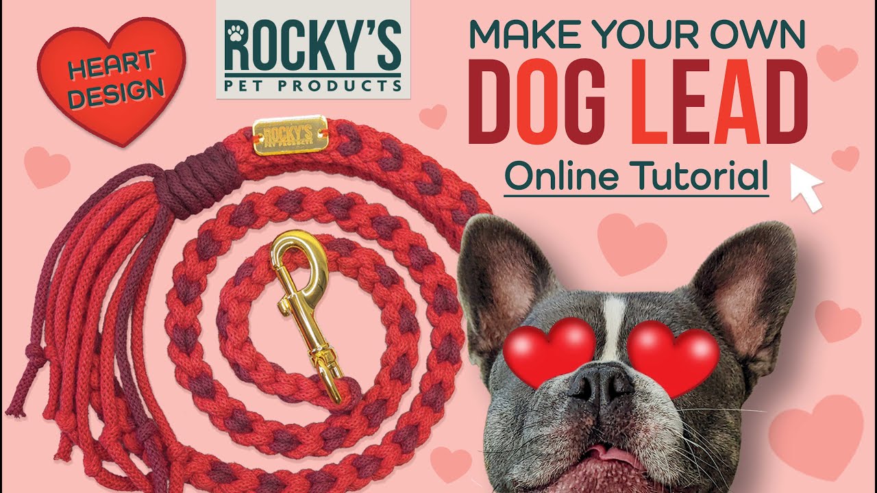 Make Your Own Dog Lead Heart Pattern for Valentine's Day with Kumihimo Braiding Disk
