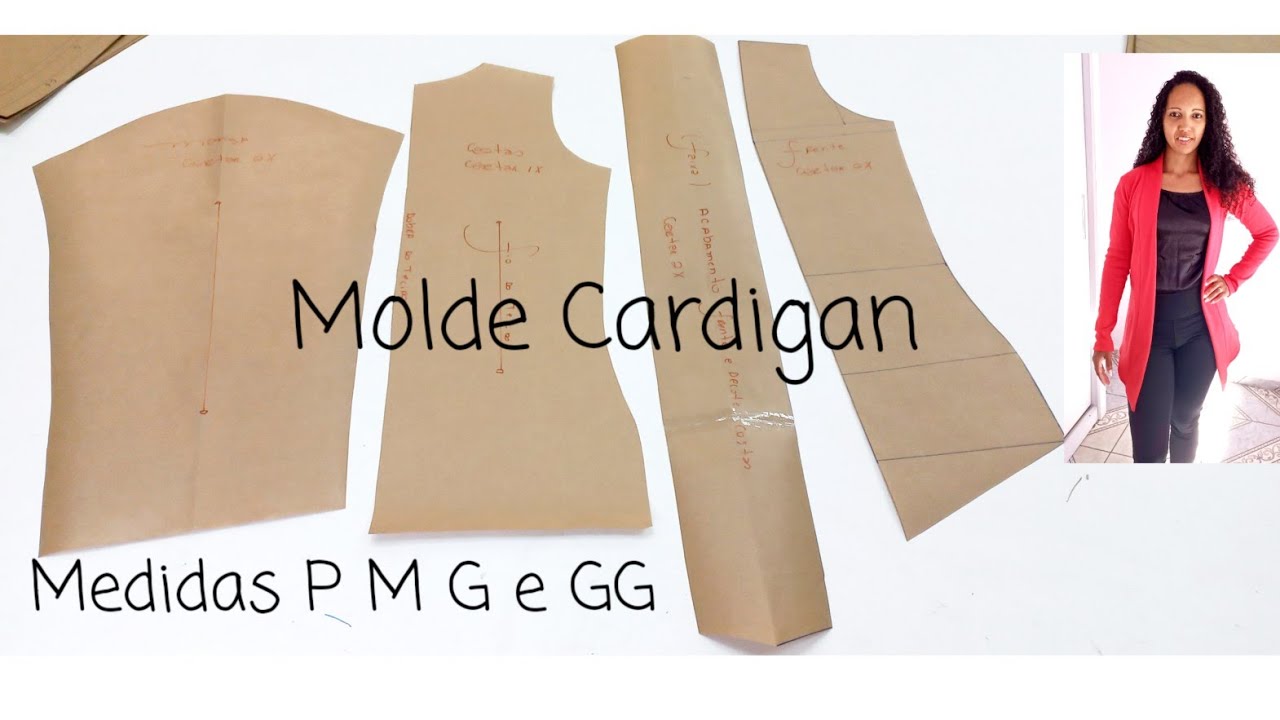 Como fazer molde para Cardigan Casaco Feminino