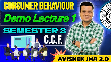 Consumer Behaviour Lecture -1|Unit -1 |  Sem-3 Ccf | Calcutta University 