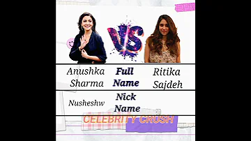 Anushka Sharma VS Ritika Sajdeh comparision video