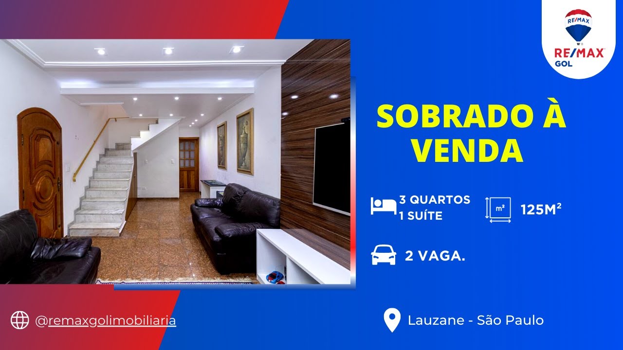 ESSA VOCÊ NÃO PODE PERDER, SOBRADO À VENDA COM ESPAÇO GOURMET NO LAUZANE!