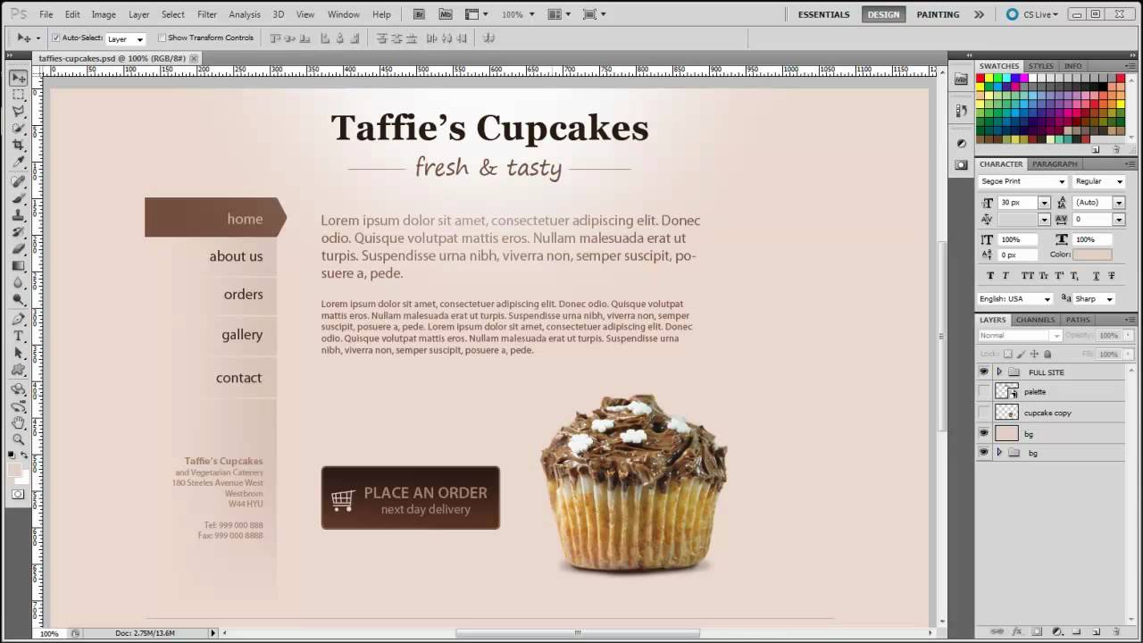 Download Graphic Design - Photoshop CS5 website mockup - YouTube