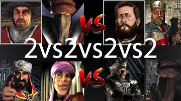 SQUIRE WAZIR VS BEAR LIONHEART VS SALADIN EMIR VS WOLF CALIPH | Stronghold Cruasder Ai Battle