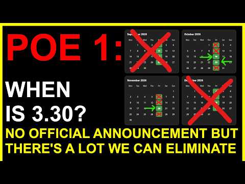POE 1 - When Is 3.30 Coming? We Know It's 2026, Most Dates Can Be Eliminated Now