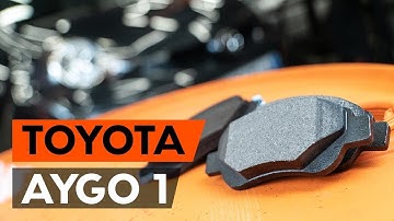 How to change front brake pads / front brake pad set on TOYOTA AYGO 1 (AB10) [TUTORIAL AUTODOC]