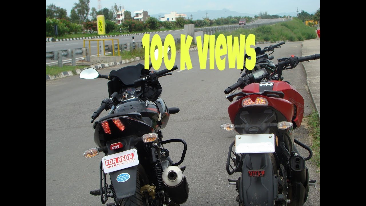 apache rtr 4V 200 vs pulsar 220 drag race YouTube