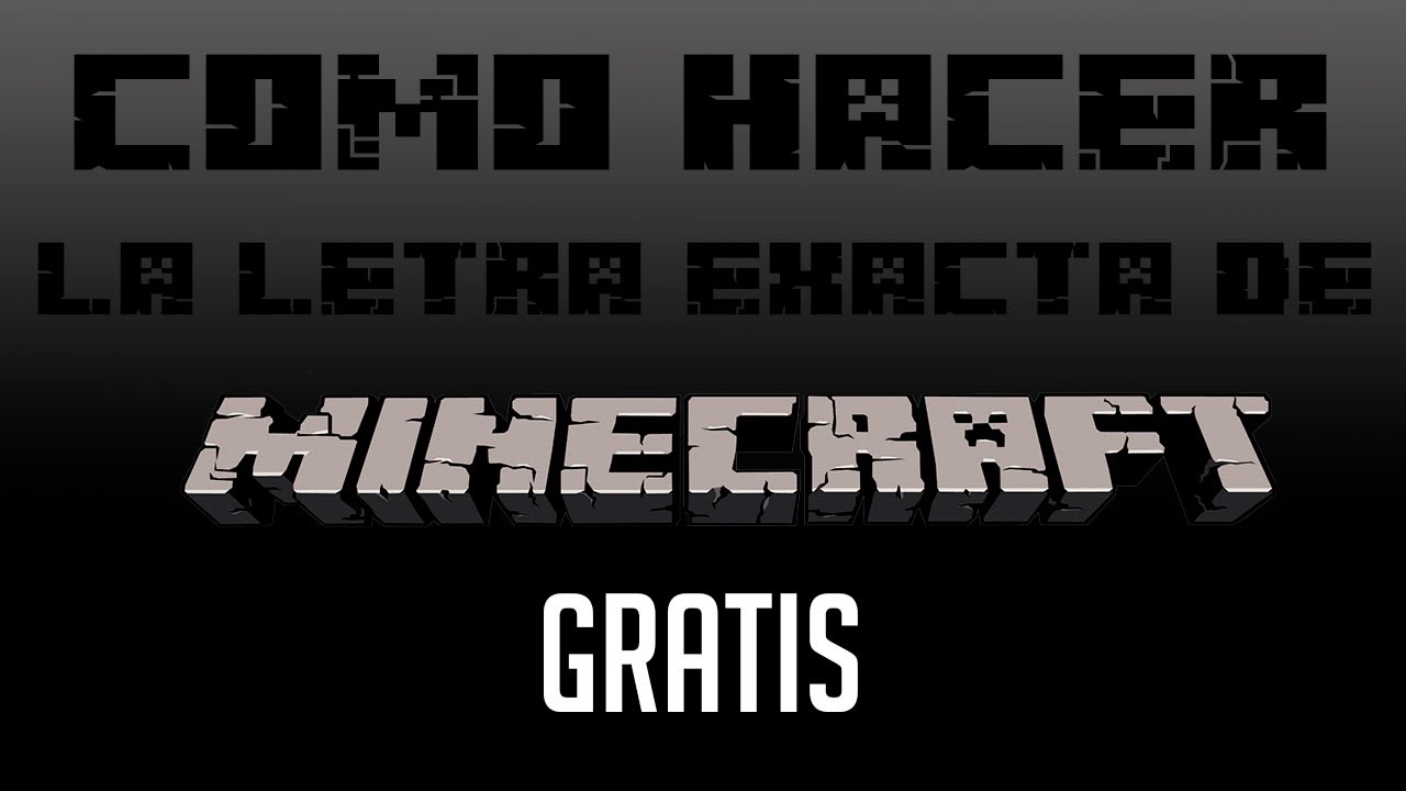 Como hacer la letra exacta de minecraft con photoshop 