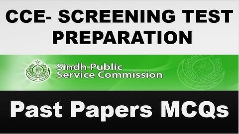 CCE past papers | CCE Screening test | past papers of PCS | SPSC past papers