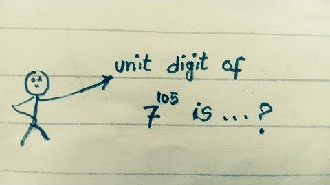 Episode 11 ❣️| Unit digit of 7¹⁰⁵ is ...?| Math tricks #maths