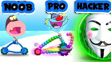 Noob vs Pro vs Hacker | In Draw Joust | With Oggy and Jack | Gamepie