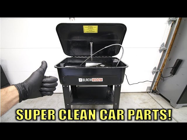 My New Black Widow Parts Washer Is Cheap & Awesome. Super Clean Car Parts!  