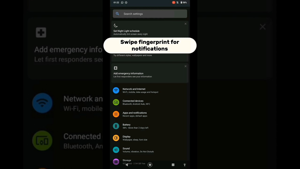 Quick & easy acess to notification panel - swping fingerprint scanner 