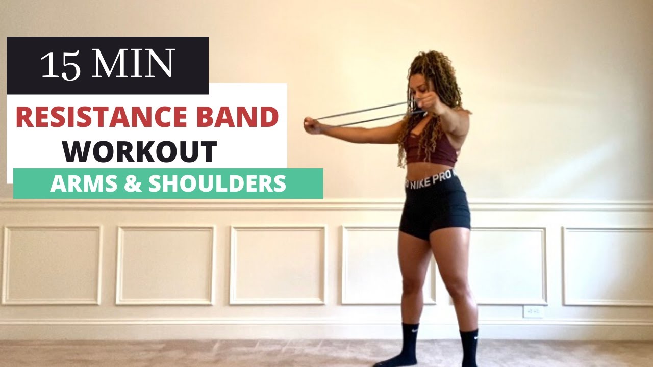 QUICK WORKOUT FOR TONED ARMS at home mini resistance band shoulder