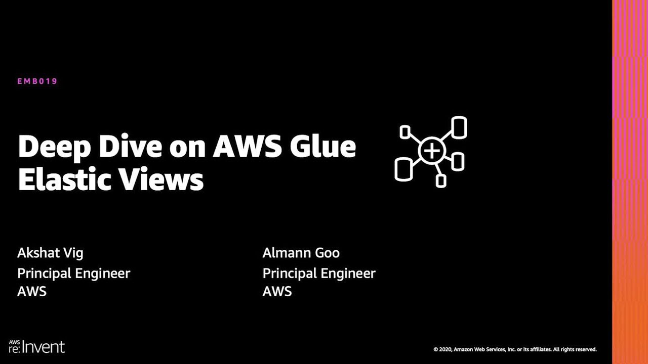 AWS re:Invent 2020: Deep dive on AWS Glue Elastic Views - YouTube
